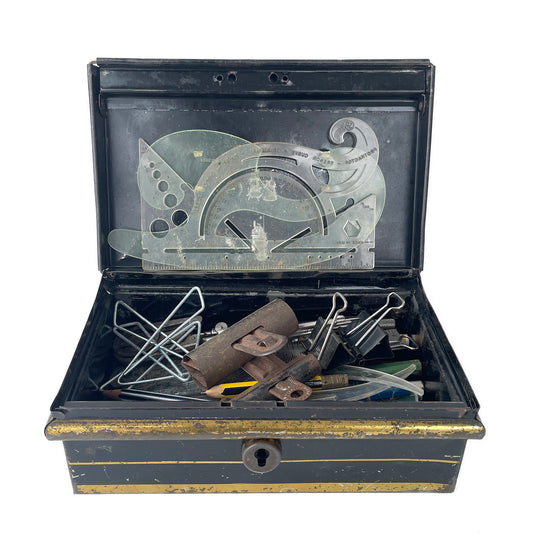 Vintage Metal Stationery Tin