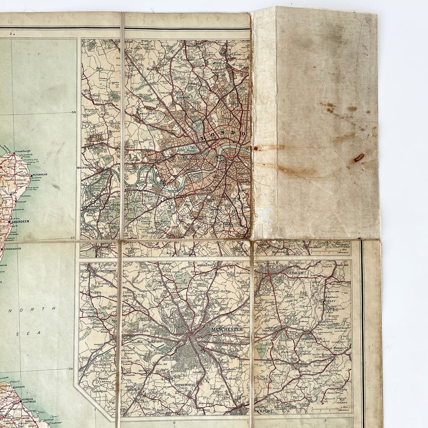 1920 Bartholomew’s Contour Motoring Map of the British Isles
