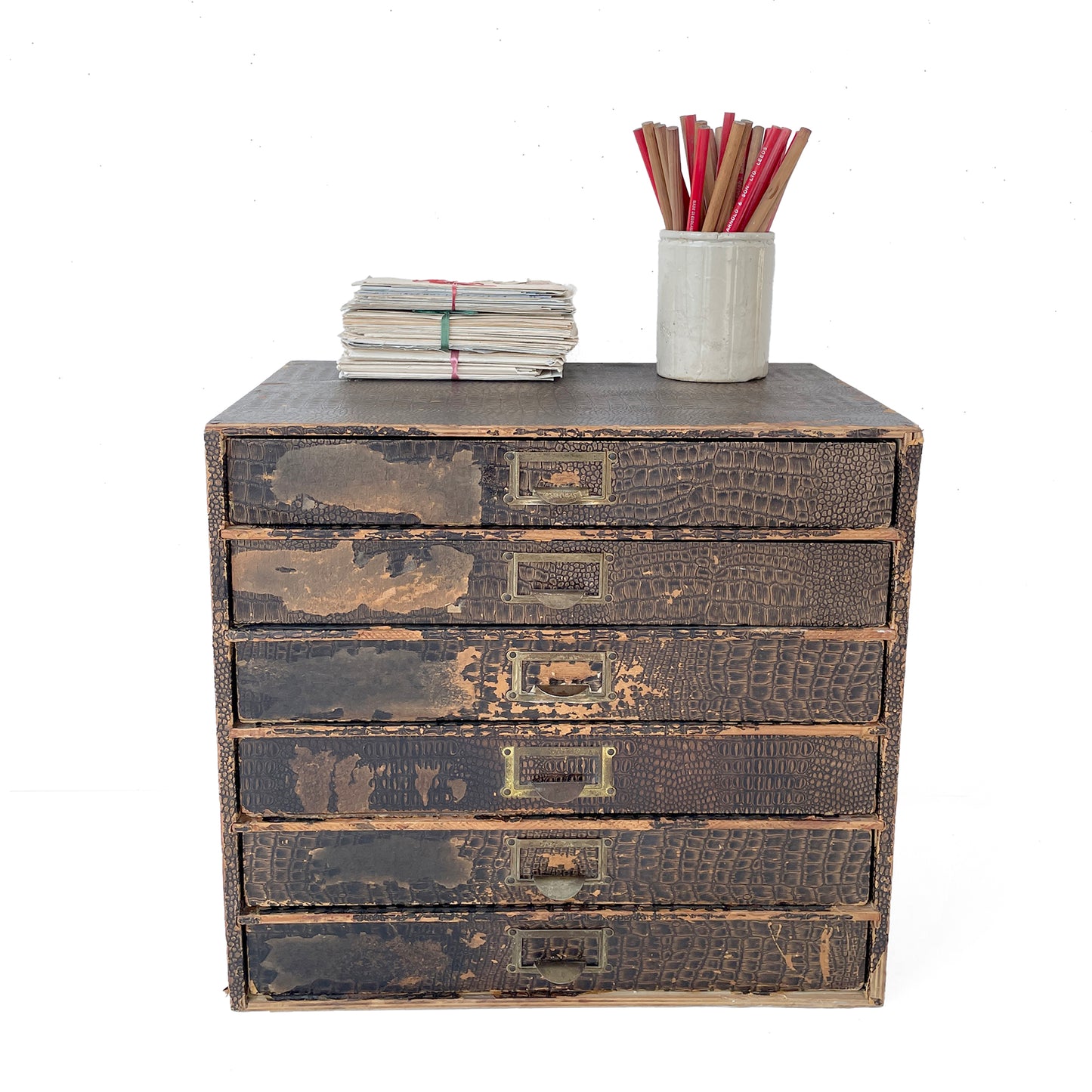 Early 20th Century Desktop Drawers – Mock Croc