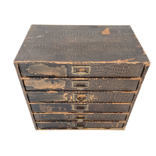 Early 20th Century Desktop Drawers – Mock Croc