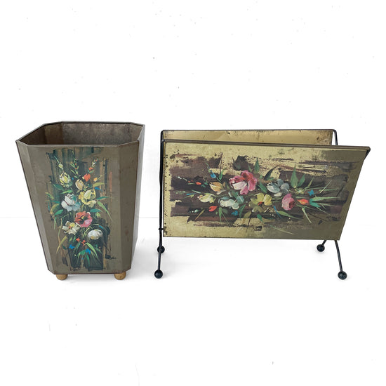 1950s Wastepaper Basket & Magazine Rack