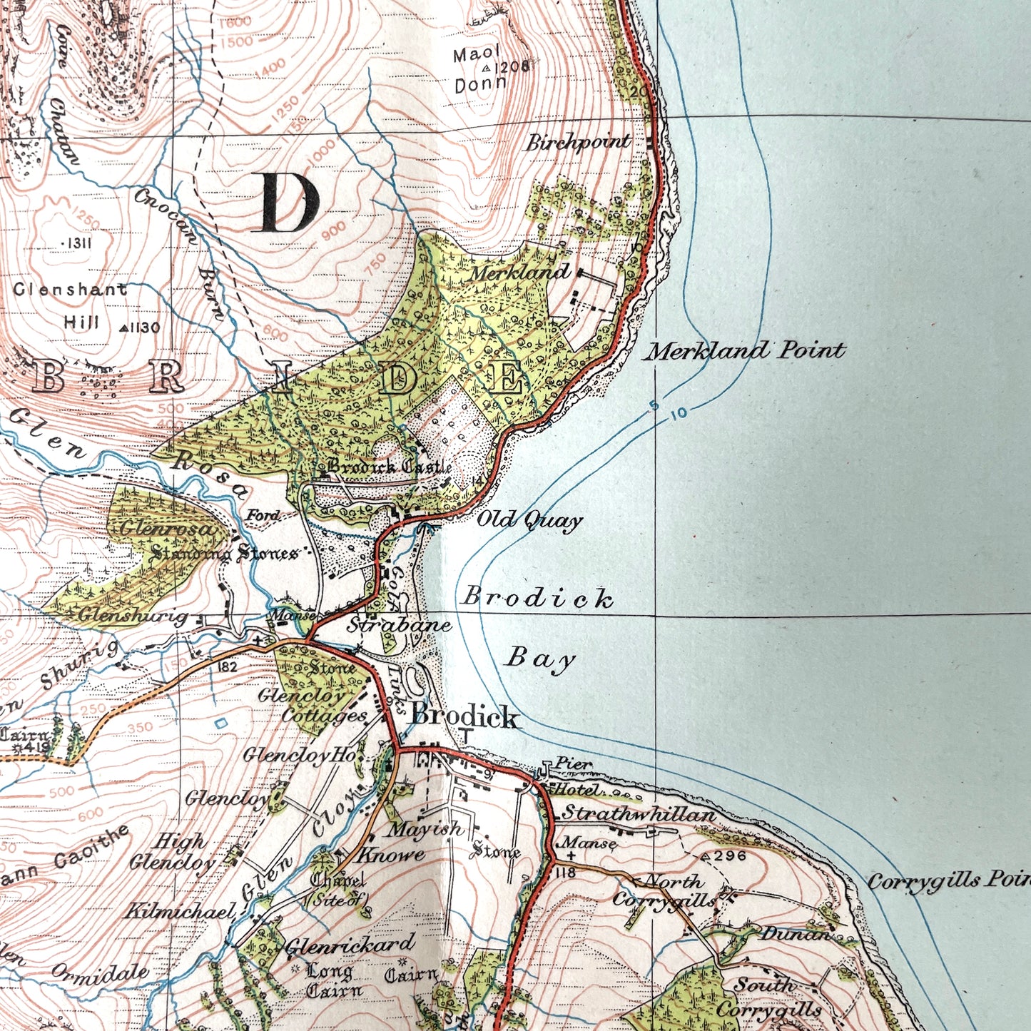 1926 Map of the Island of Arran