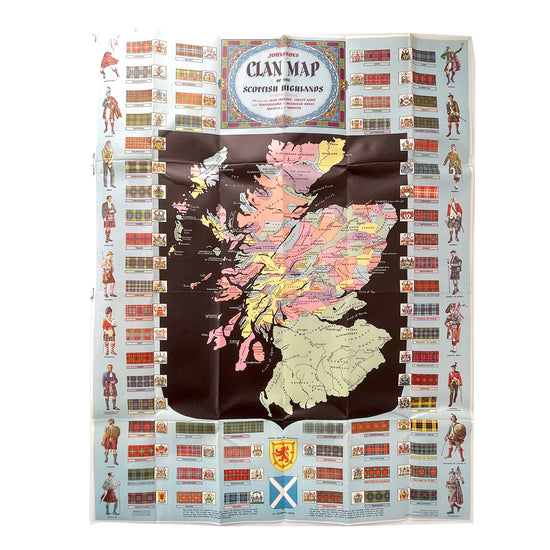 1960s Clan Map of the Scottish Highlands