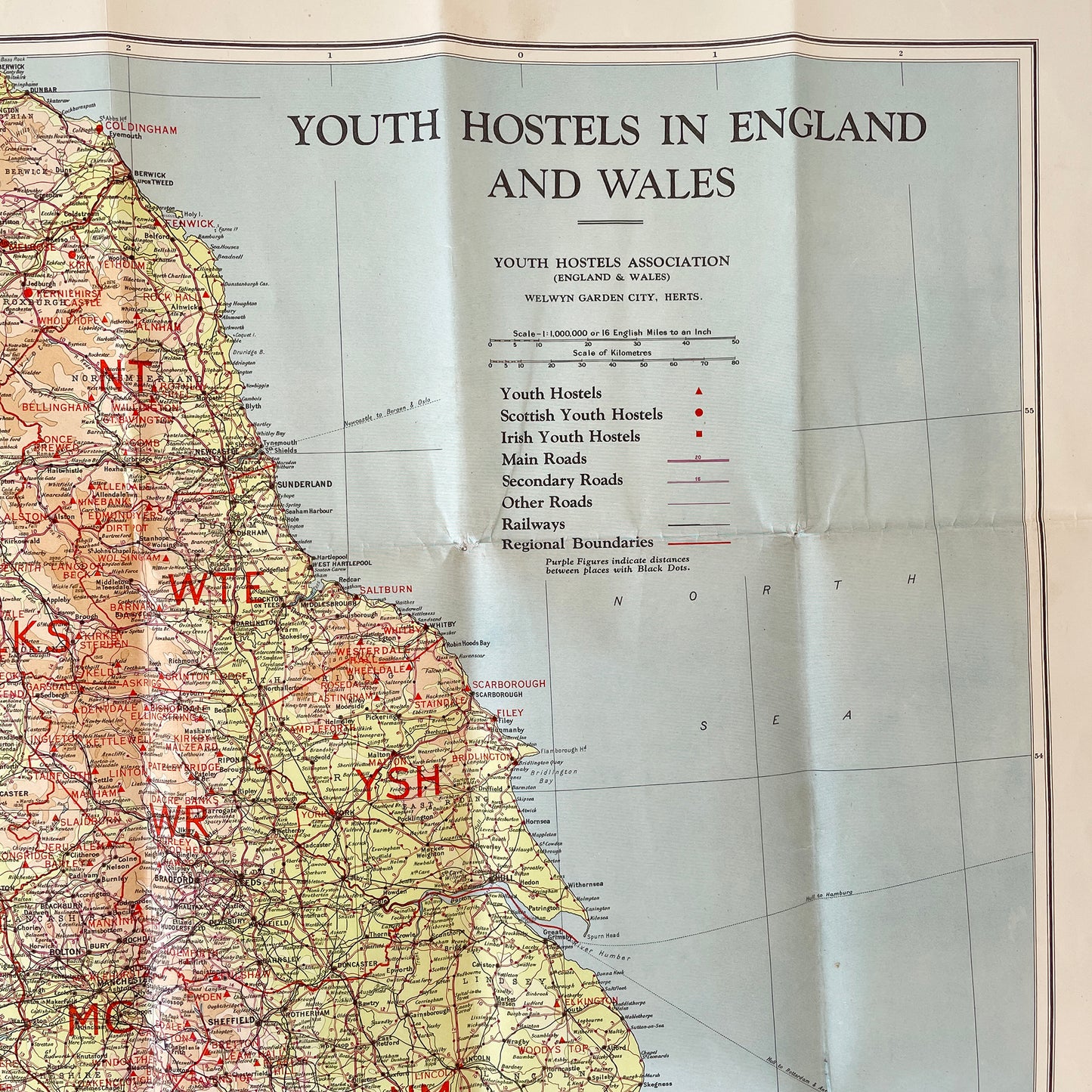Load image into Gallery viewer, Map of Youth Hostels England &amp;amp; Wales
