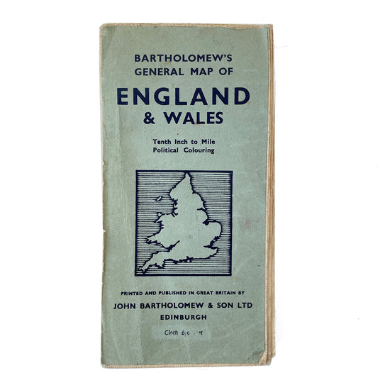 Fantastic Large Bartholomew’s Map of England & Wales