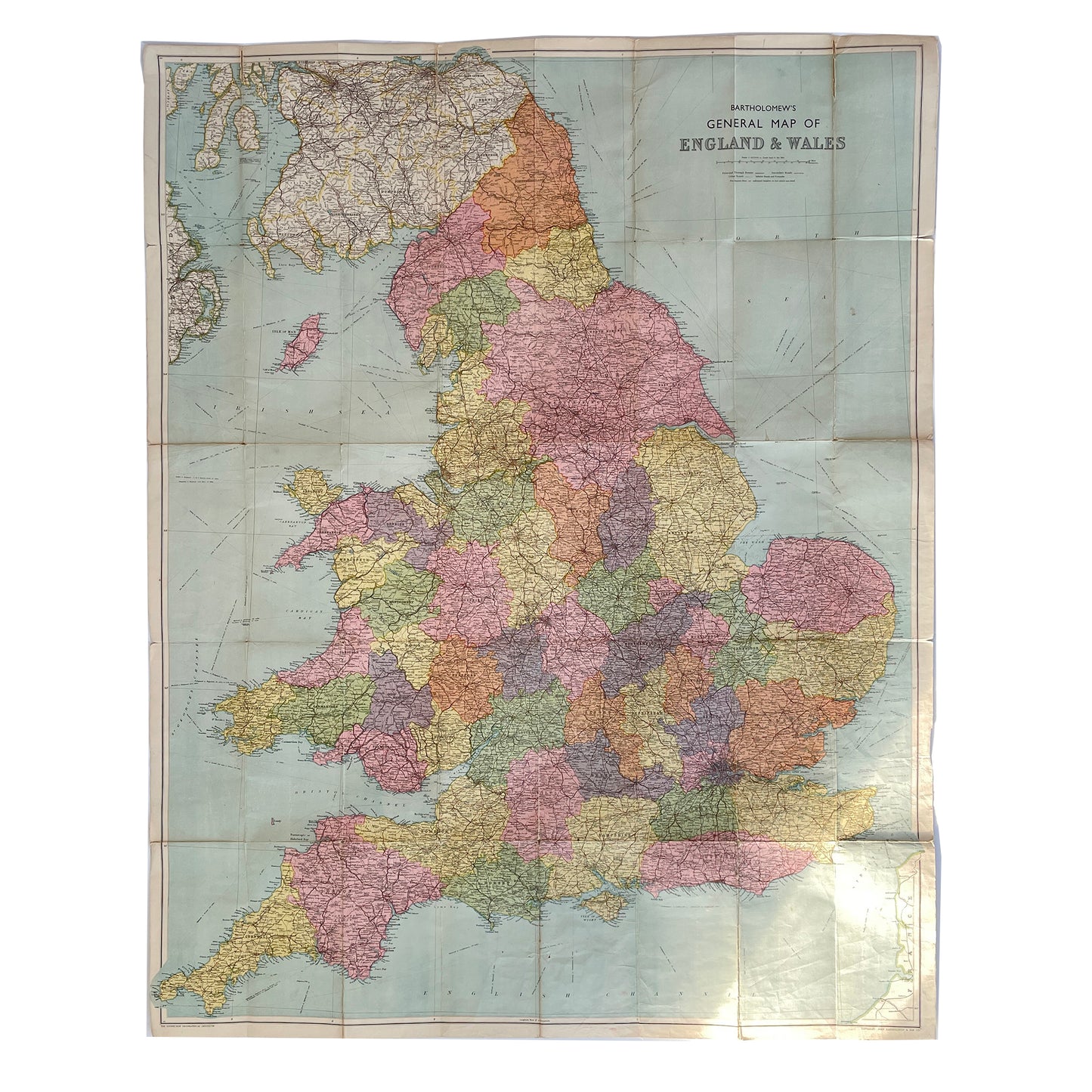 Fantastic Large Bartholomew’s Map of England & Wales