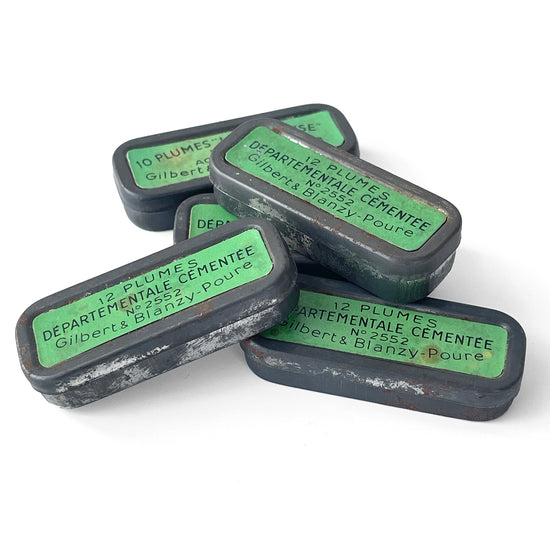 Tin of 12 Vintage French Dip Pen Nibs