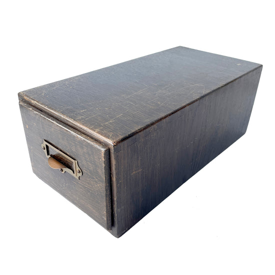 1930s Wooden Index Card Drawer