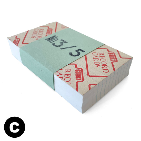 Vintage Index Cards – 3 x 5 inch Lined - C
