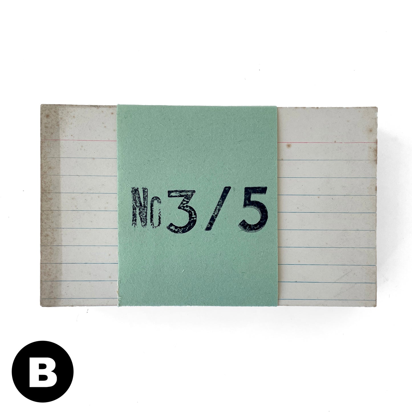 Vintage Index Cards – 3 x 5 inch Lined - B