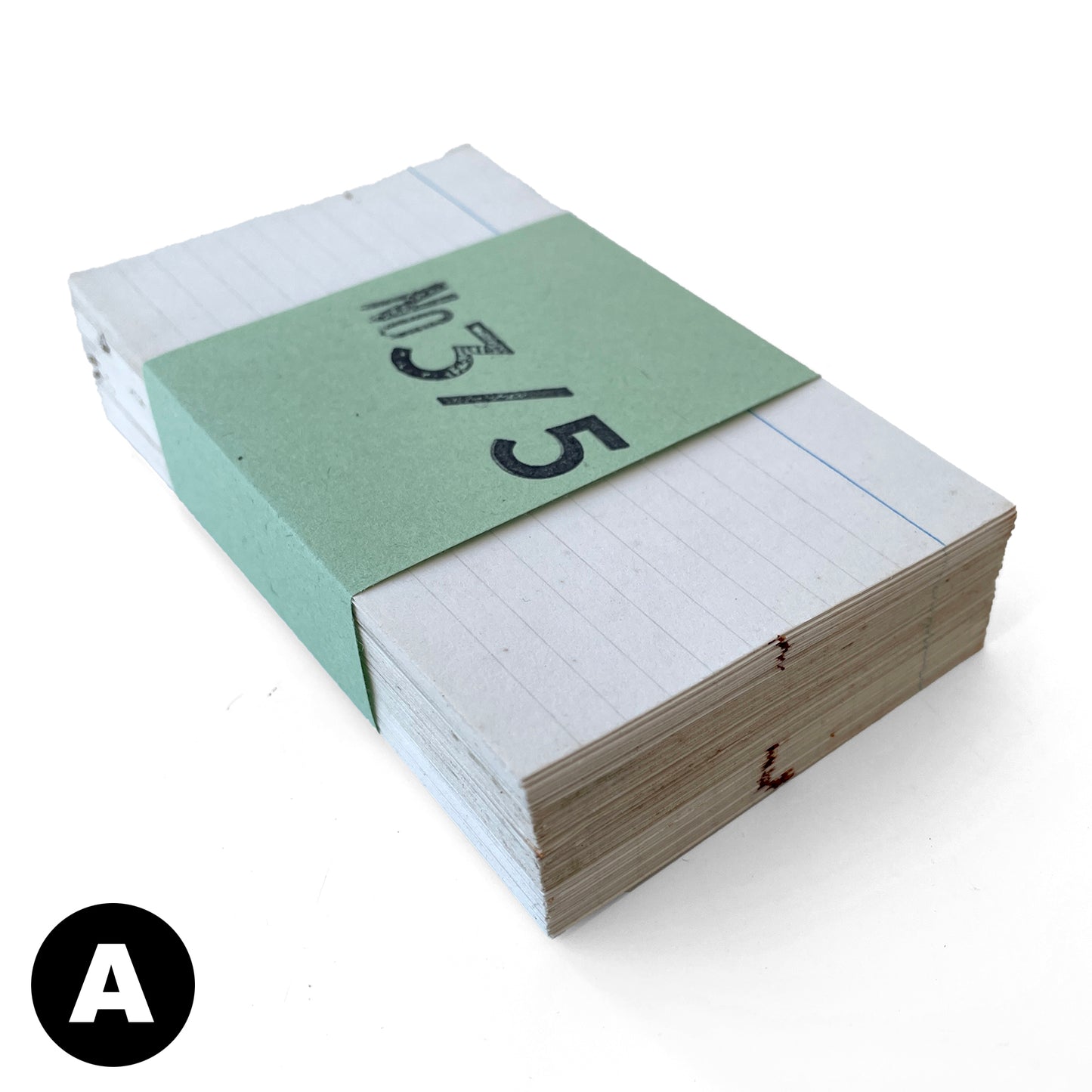 Vintage Index Cards – 3 x 5 inch Lined - A