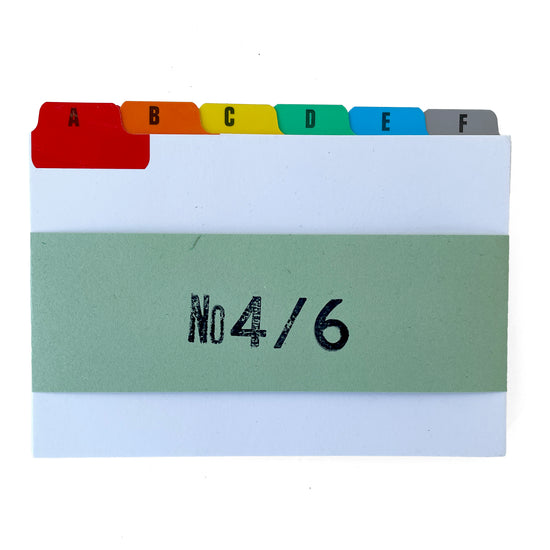 Vintage Index Cards – 4 x 6 inch – A – Z Dividers – Multi-coloured Tabs