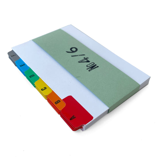 Vintage Index Cards – 4 x 6 inch – A – Z Dividers – Multi-coloured Tabs