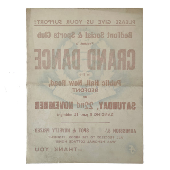 1950s Original Letterpress Printed Poster – Grand Dance