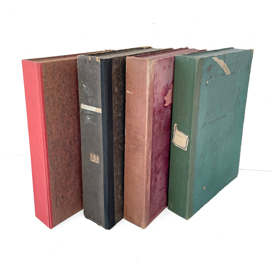 Collection of 4 Vintage Box Files