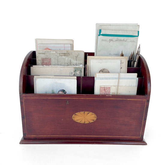 Beautiful Edwardian Mahogony Letter Rack