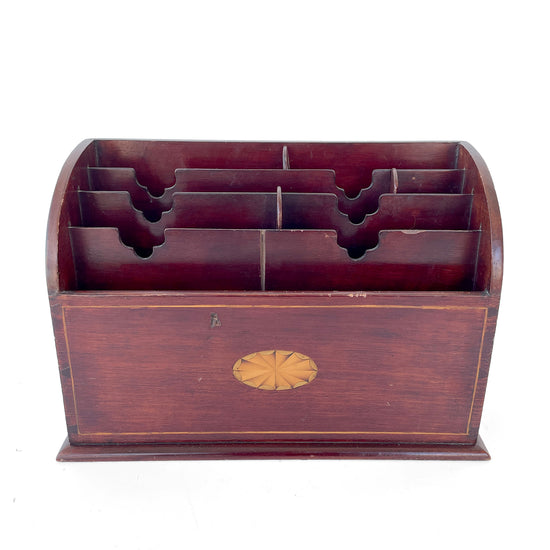 Beautiful Edwardian Mahogony Letter Rack