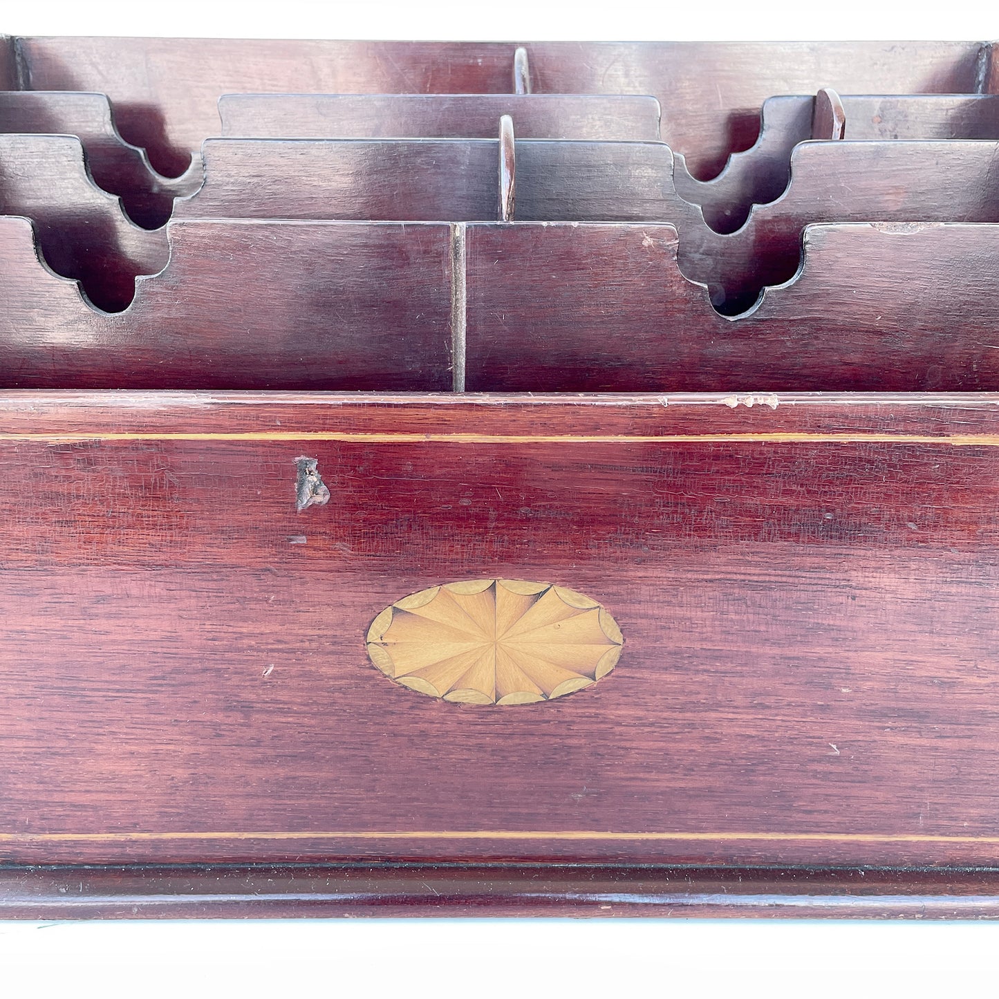 Beautiful Edwardian Mahogony Letter Rack
