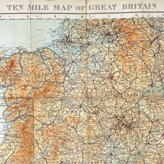 Load image into Gallery viewer, 1925 Ordnance Survey ’10-Mile Map of Great Britain’ – Sheet 3
