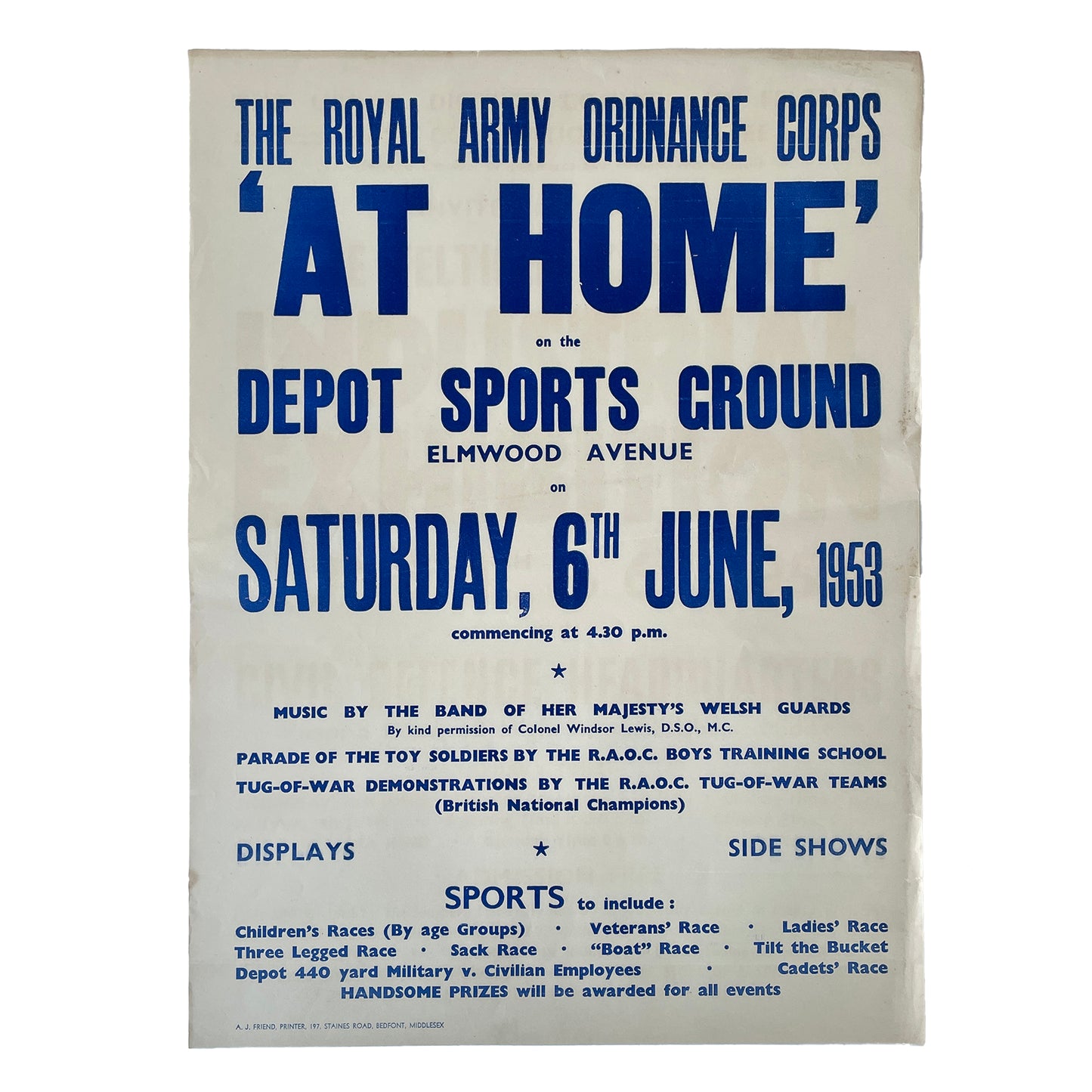 1953 Original Letterpress Printed Poster – At Home