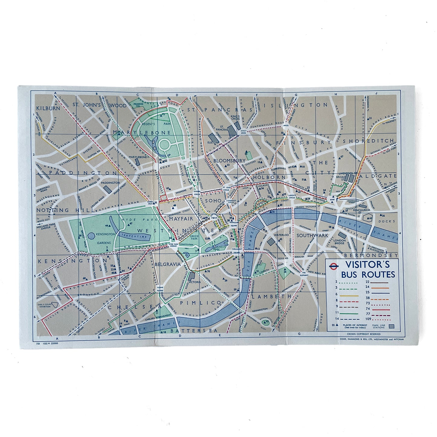 1959 - Hop on a Bus - London Transport Map