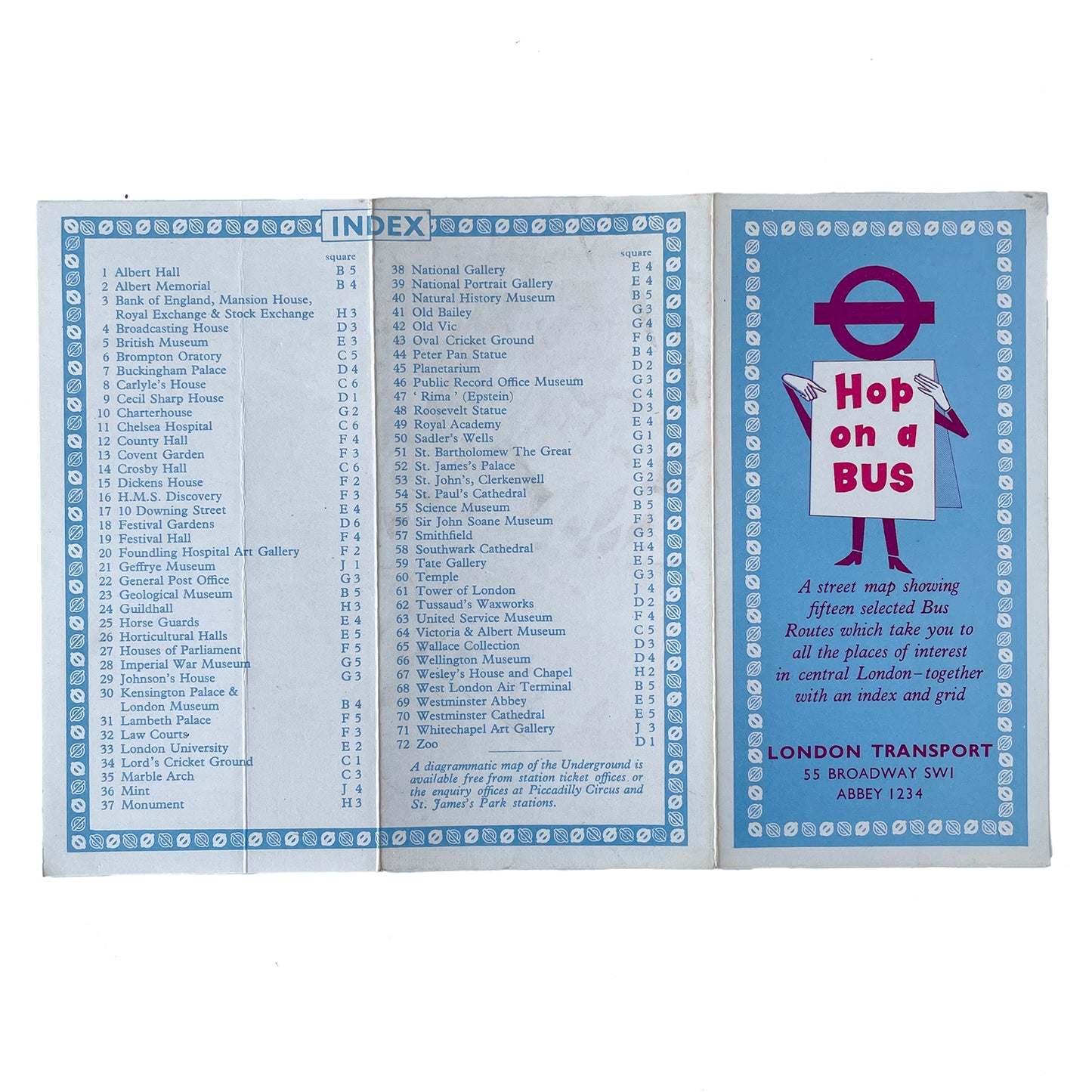 1960 - Hop on a Bus – London Transport Map