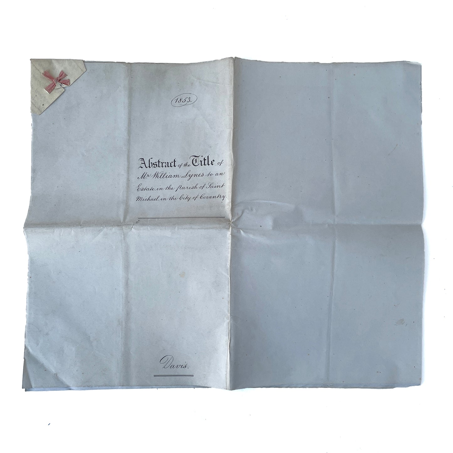 1853 Abstract of the Title Deeds (001)