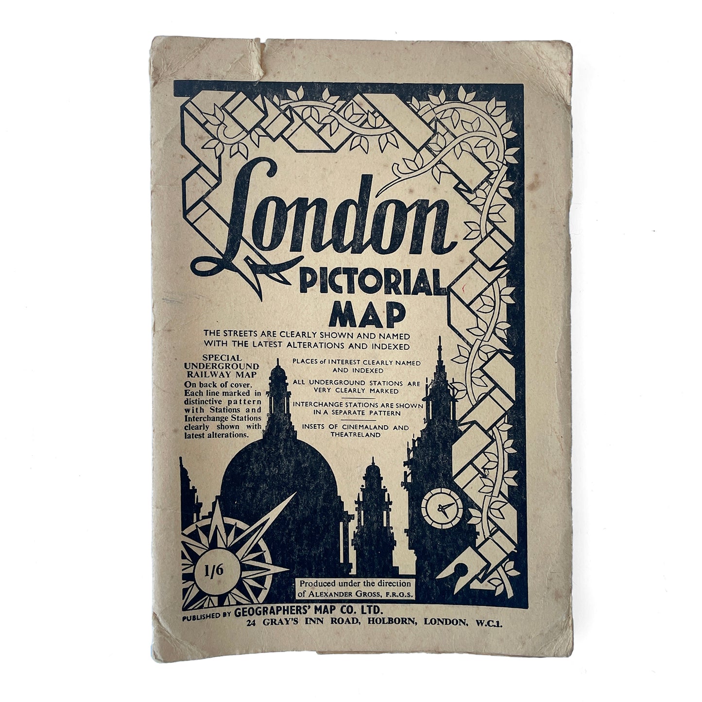 1940s Pictorial Map of London