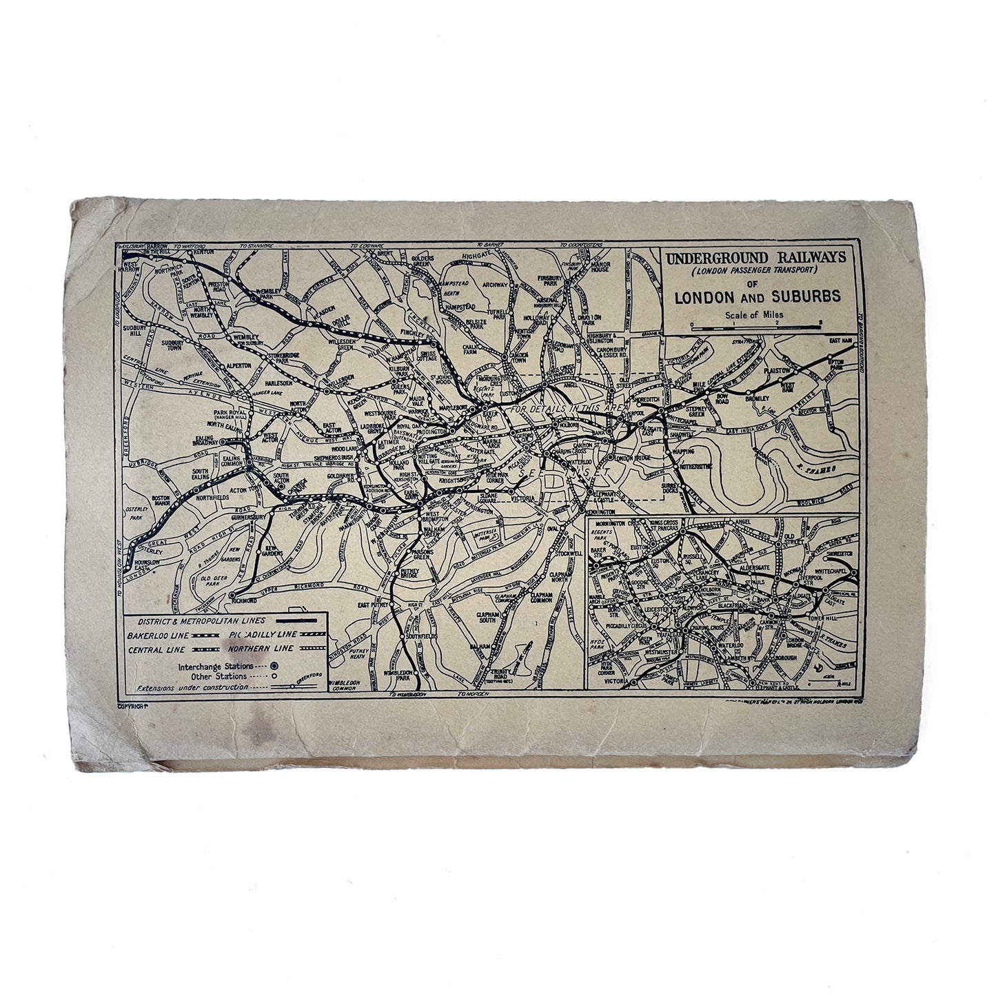 1940s Pictorial Map of London