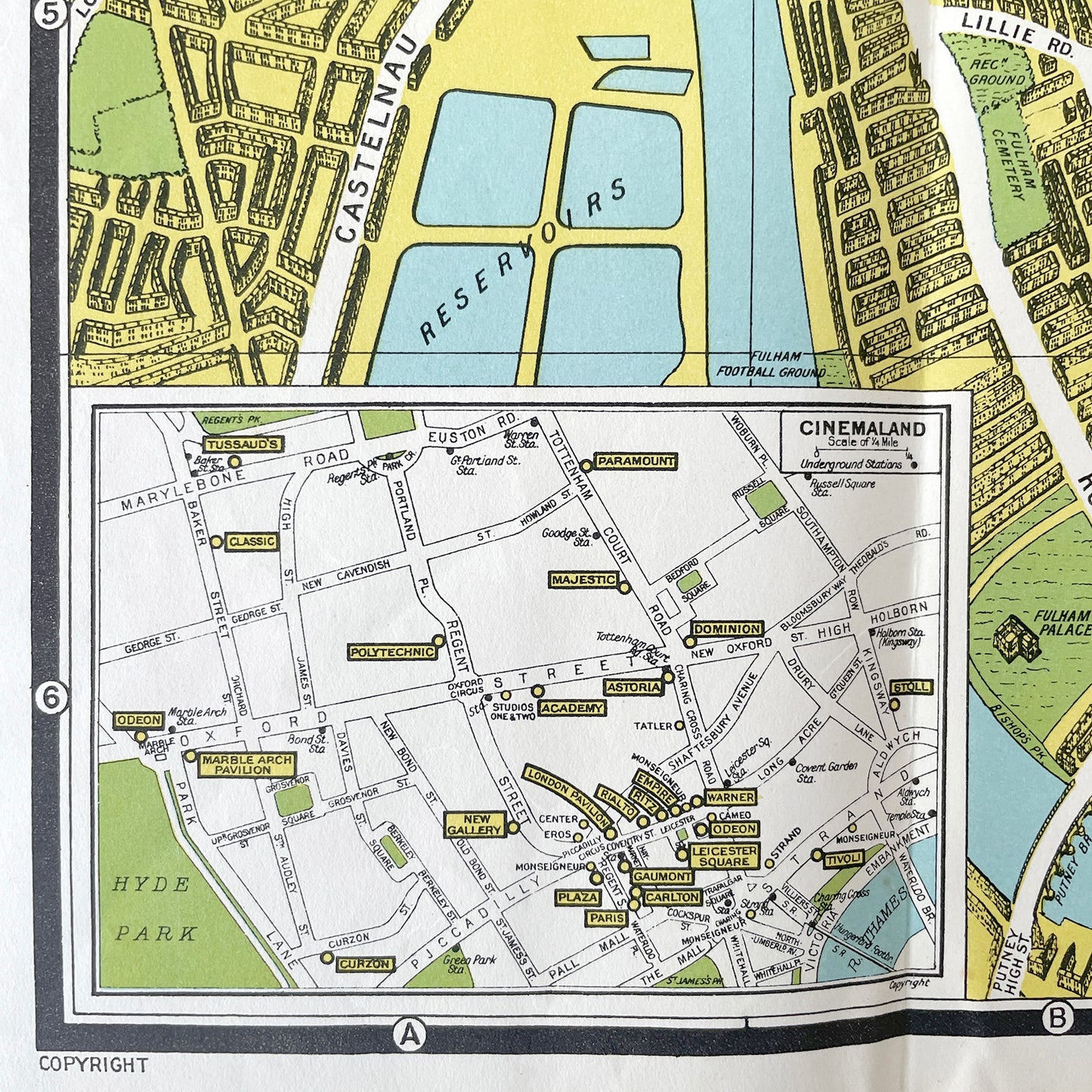 1940s Pictorial Map of London