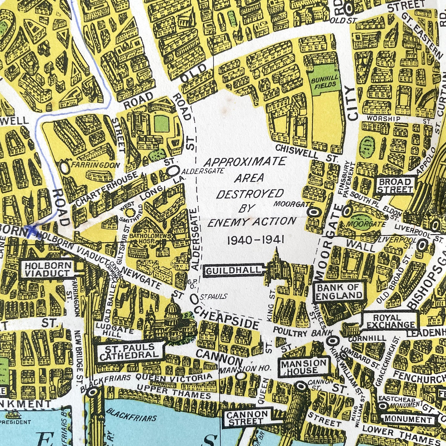 1940s Pictorial Map of London