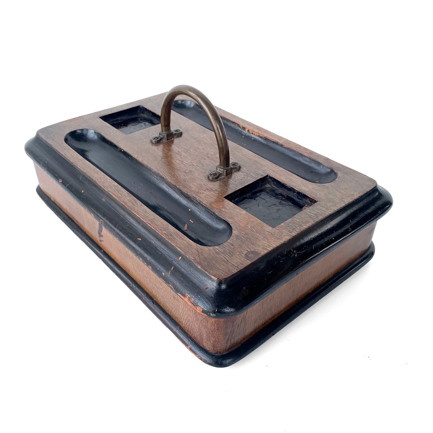 Early 20th Century Oak & Brass Inkstand