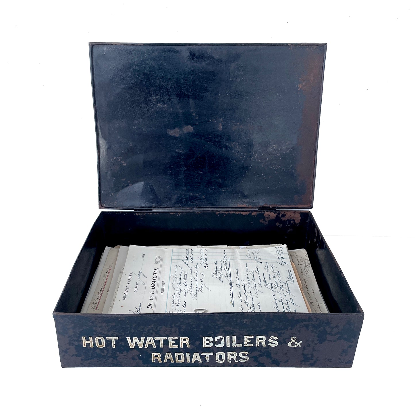 1940s Metal Filing Box – Hot Water Boilers & Radiators