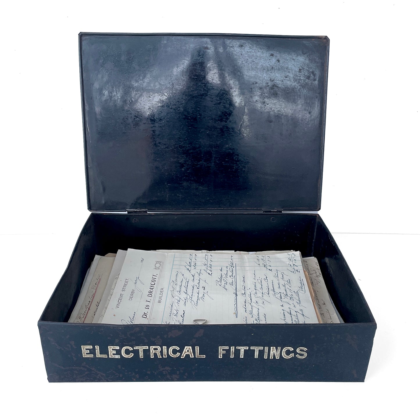 1940s Metal Filing Box – Electrical Fittings