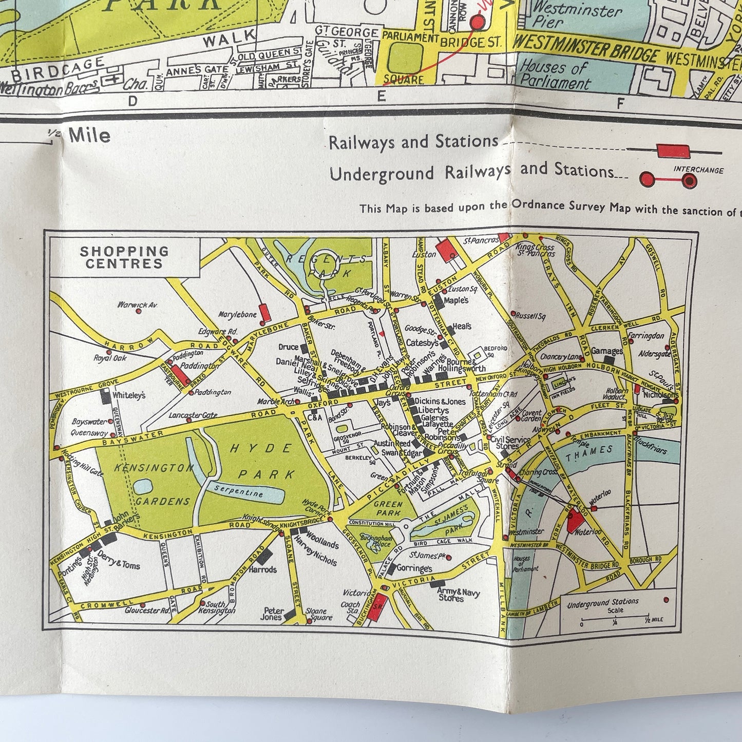 1940s Geographer’s Map of Central London