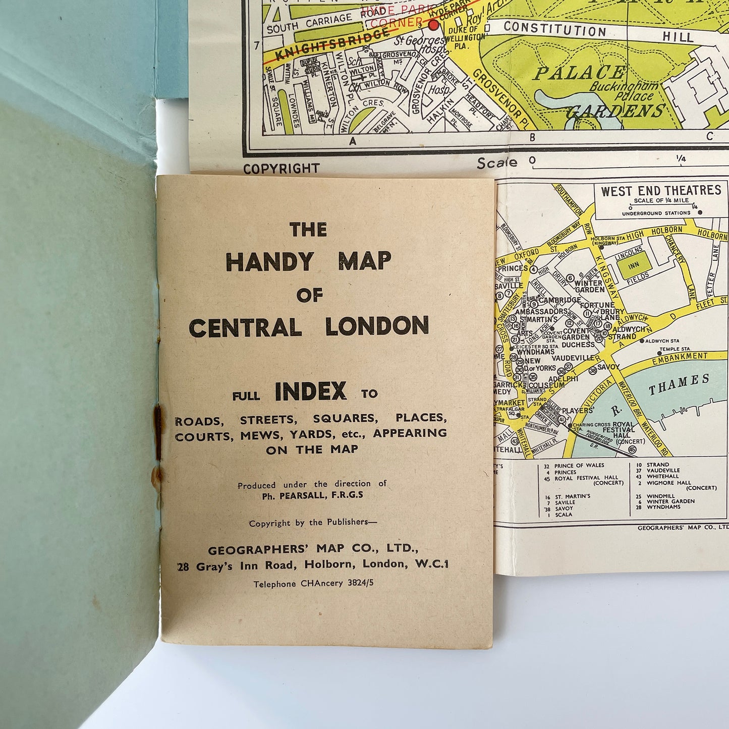 1940s Geographer’s Map of Central London