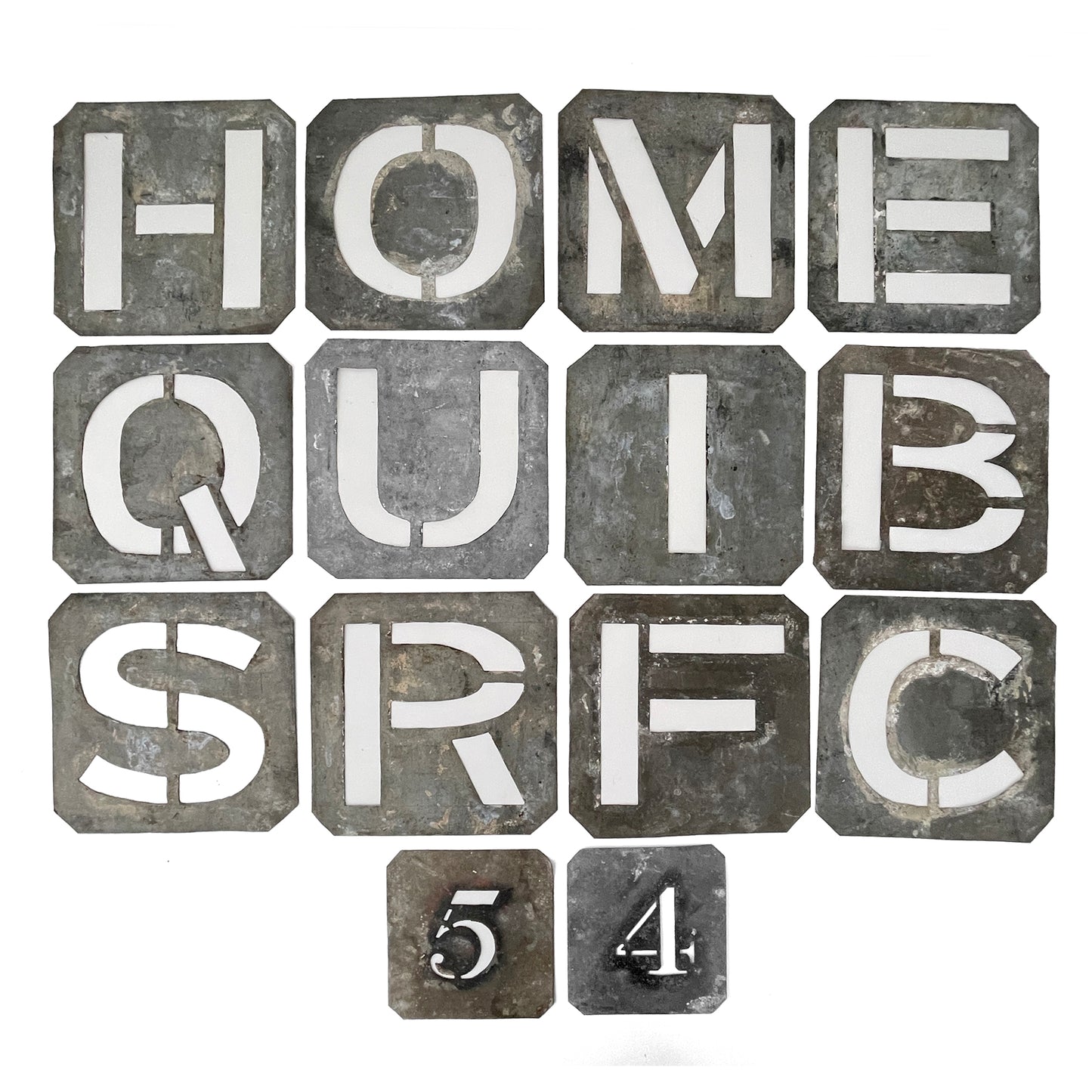 Large Vintage Zinc Stencils