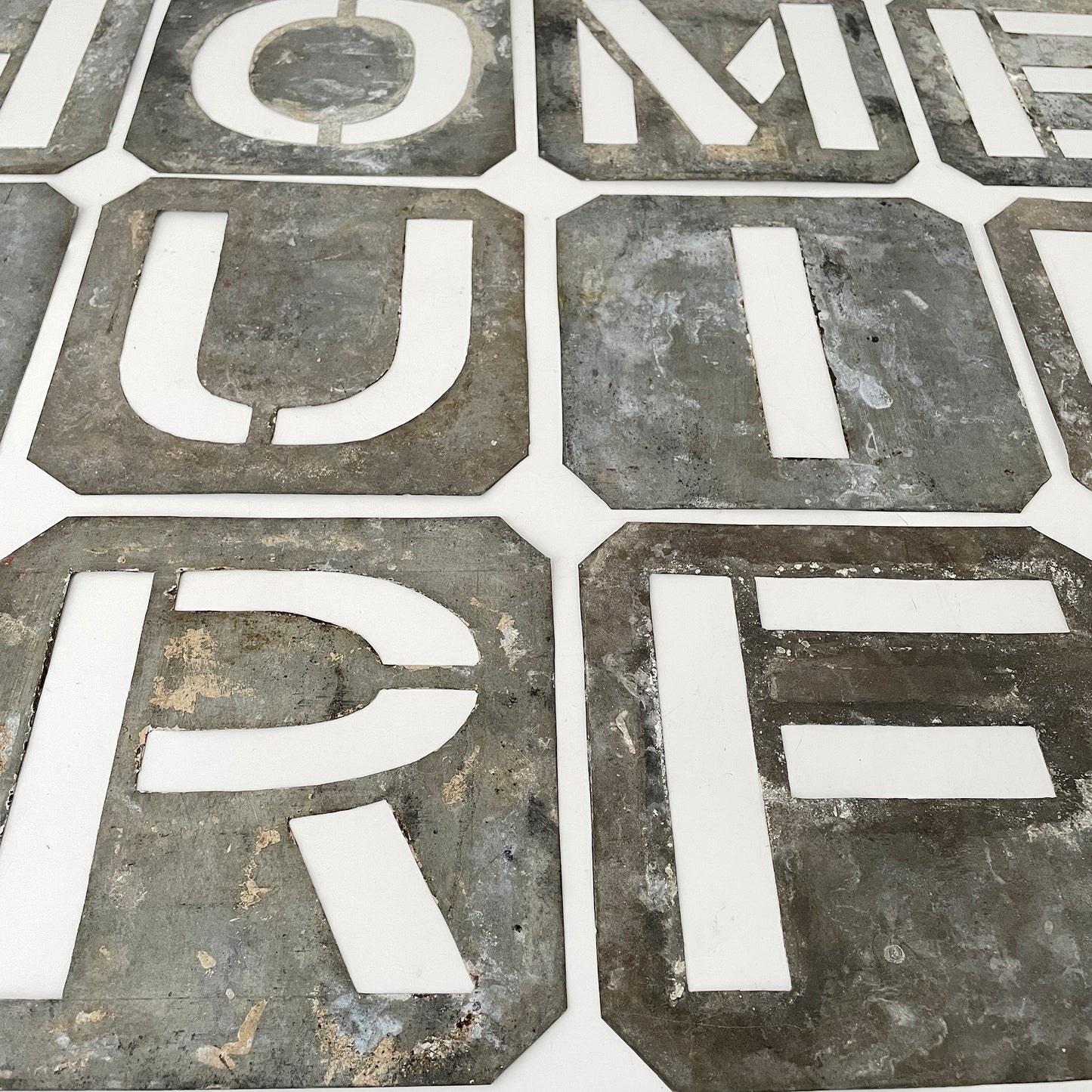Large Vintage Zinc Stencils