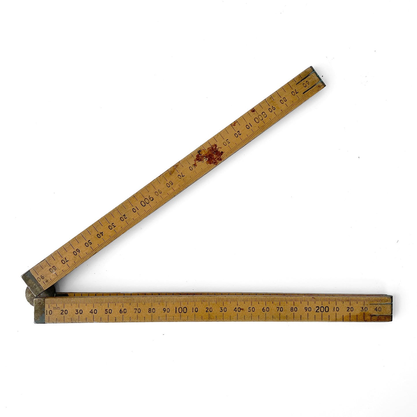 Vintage Wooden Folding 1 Meter Ruler
