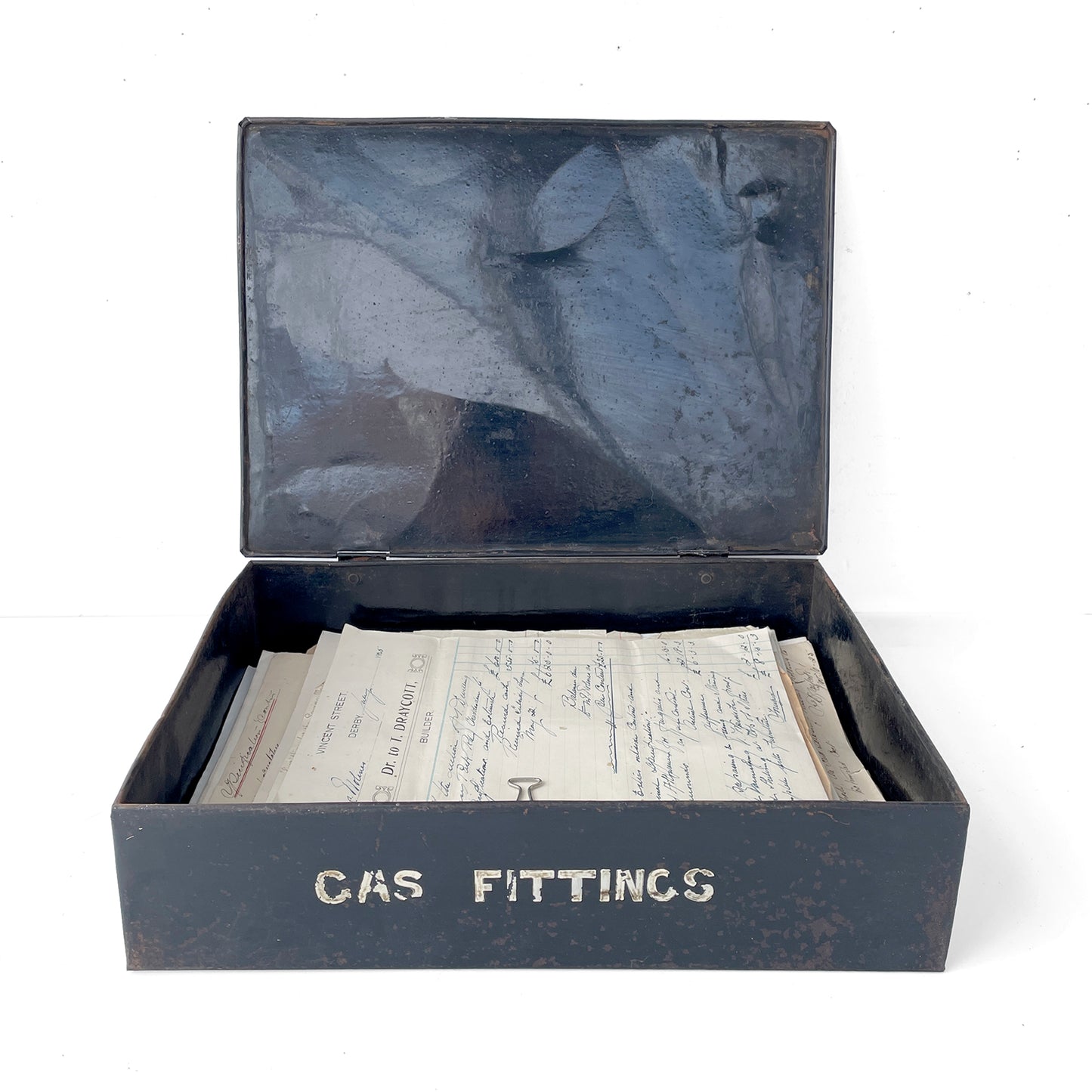 1940s Metal Filing Box – GAS FITTINGS