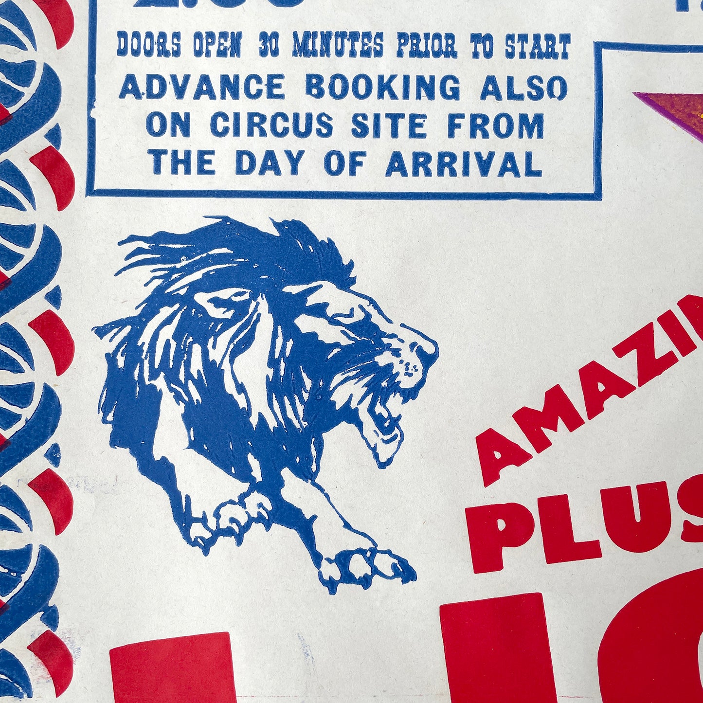 1970s Original Letterpress Printed Poster – Gandey’s Circus & Wild West Show – Wednesbury