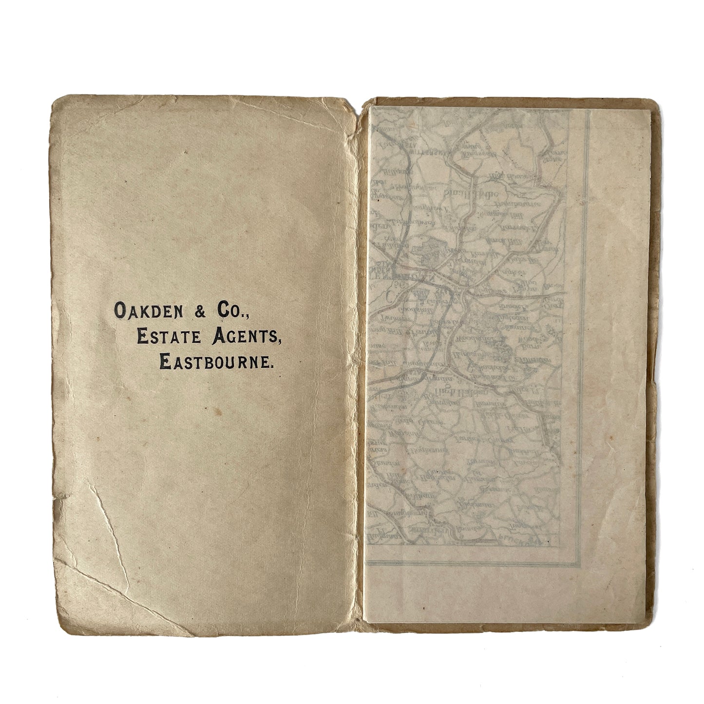 Early 20th Century Map of Eastbourne District