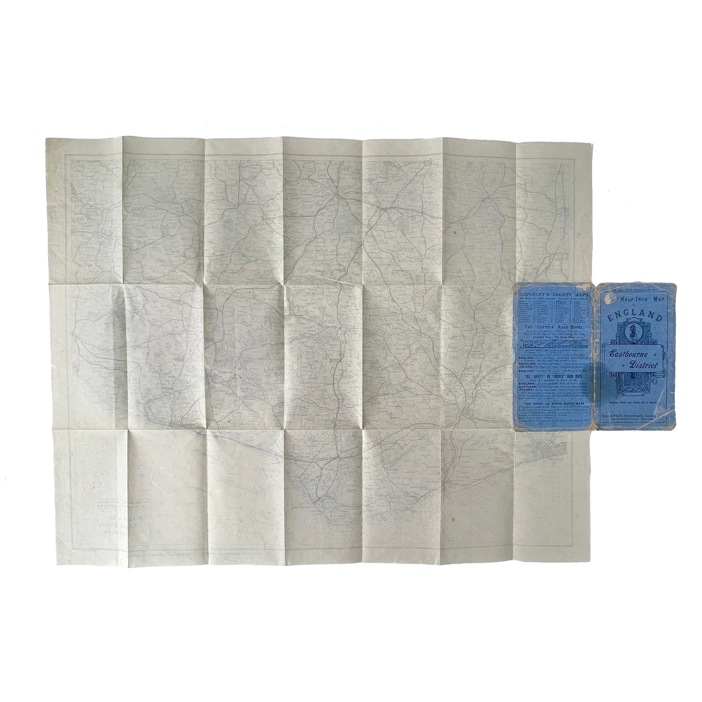 Early 20th Century Map of Eastbourne District