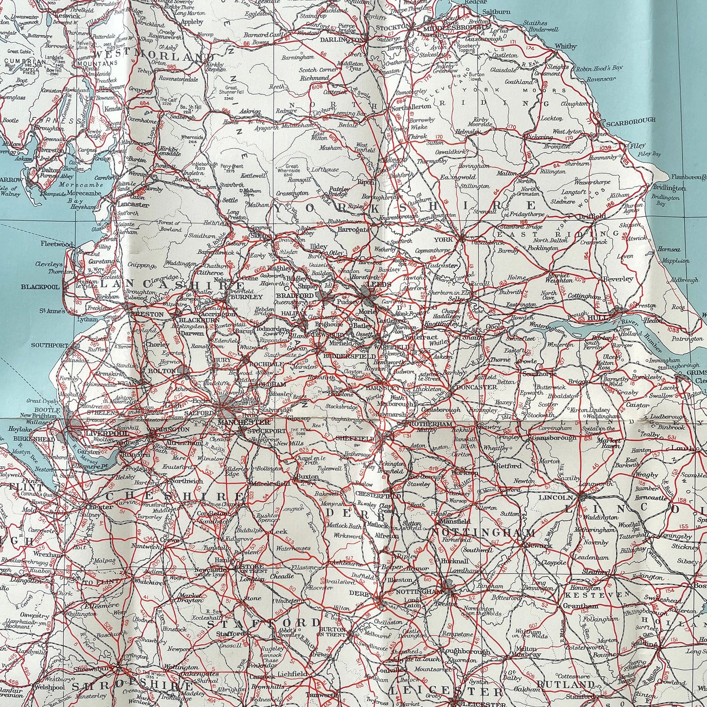 Early 20th Century Map of England & Wales