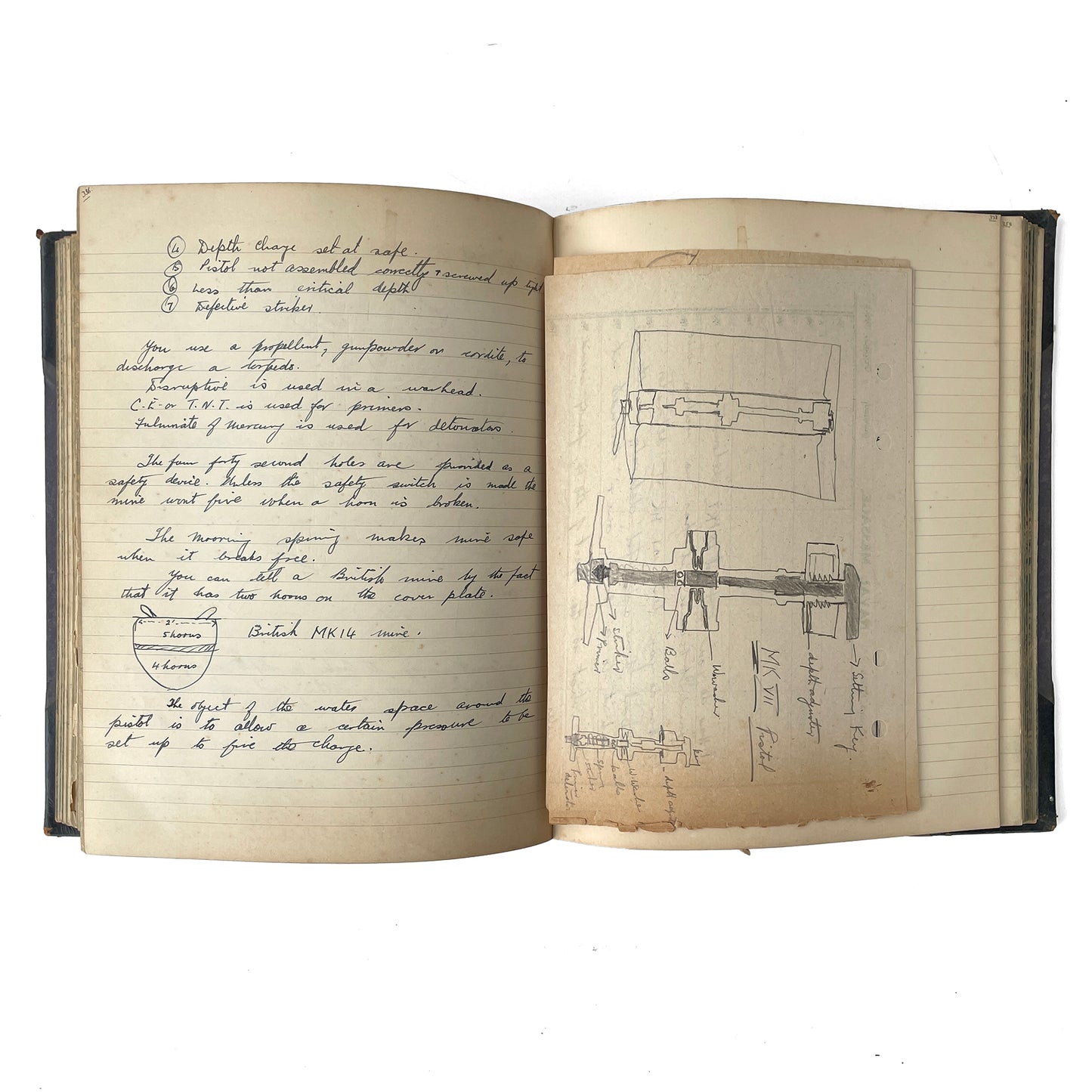 Fascinating Hardbacked WWII Naval Notebook