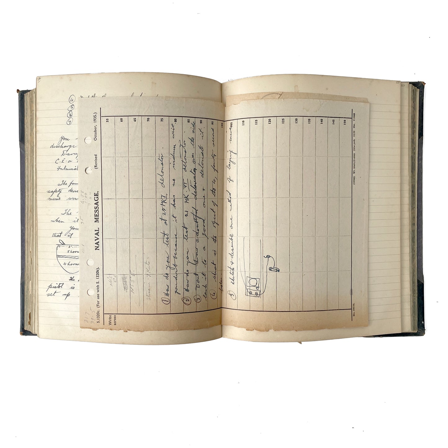 Fascinating Hardbacked WWII Naval Notebook