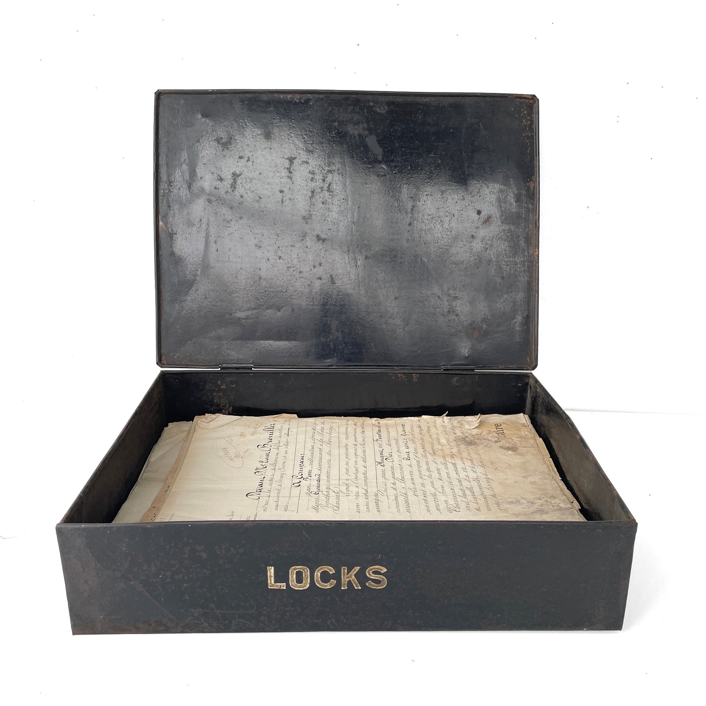 1940s Metal Filing Box – LOCKS
