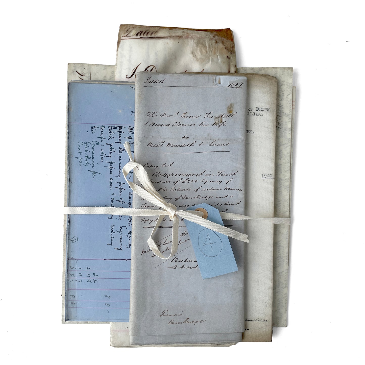 Beautiful Bundle of Legal Documents Circa 1850s – 1940s – Bundle 4