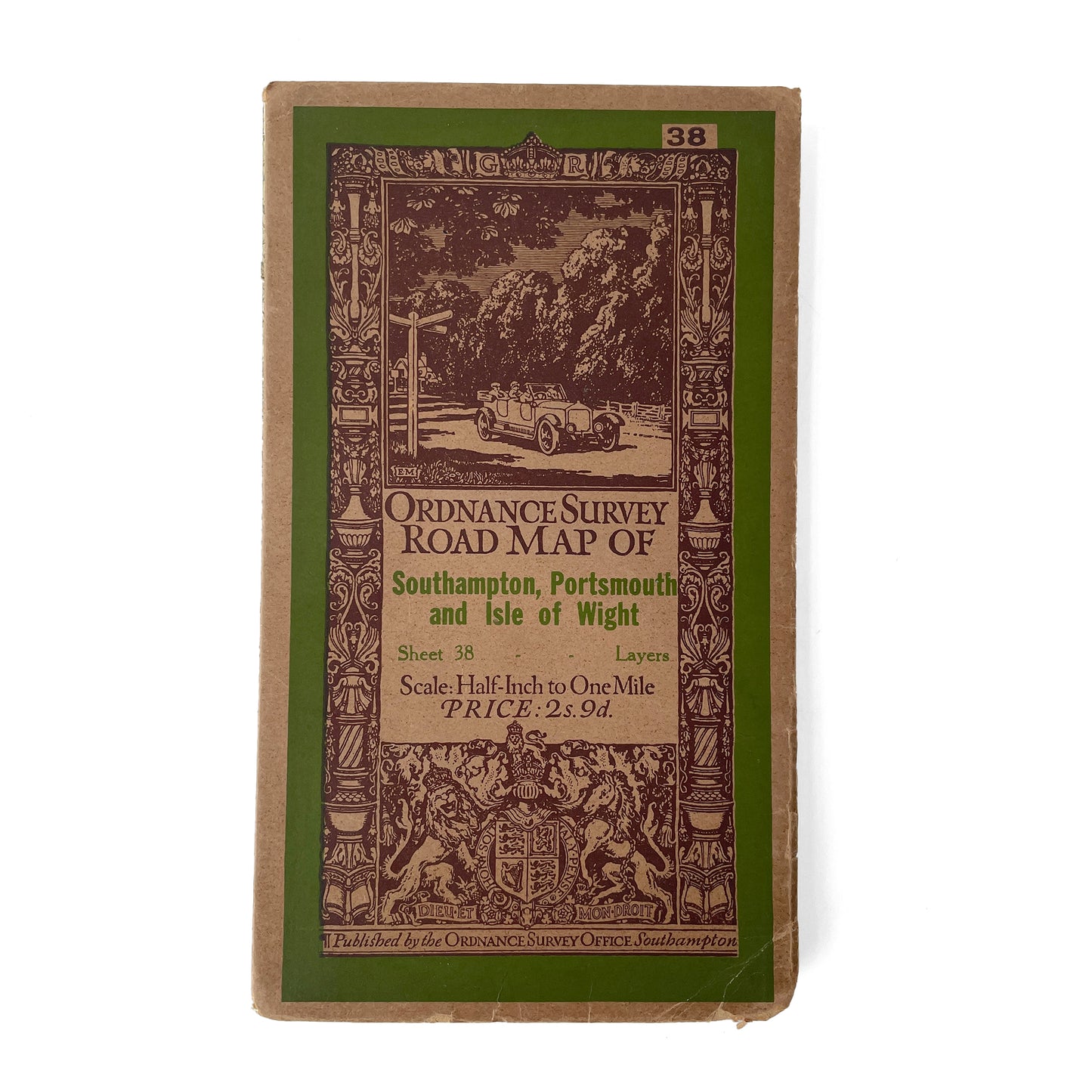 1925 Ordnance Survey Map of Southampton, Portsmouth and the Isle of Wight
