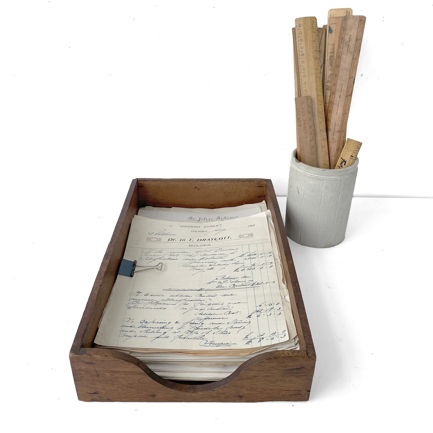 Classic 1940s Oak In-Tray